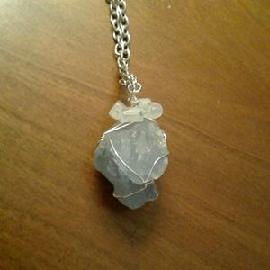 Handmade celestite necklace
